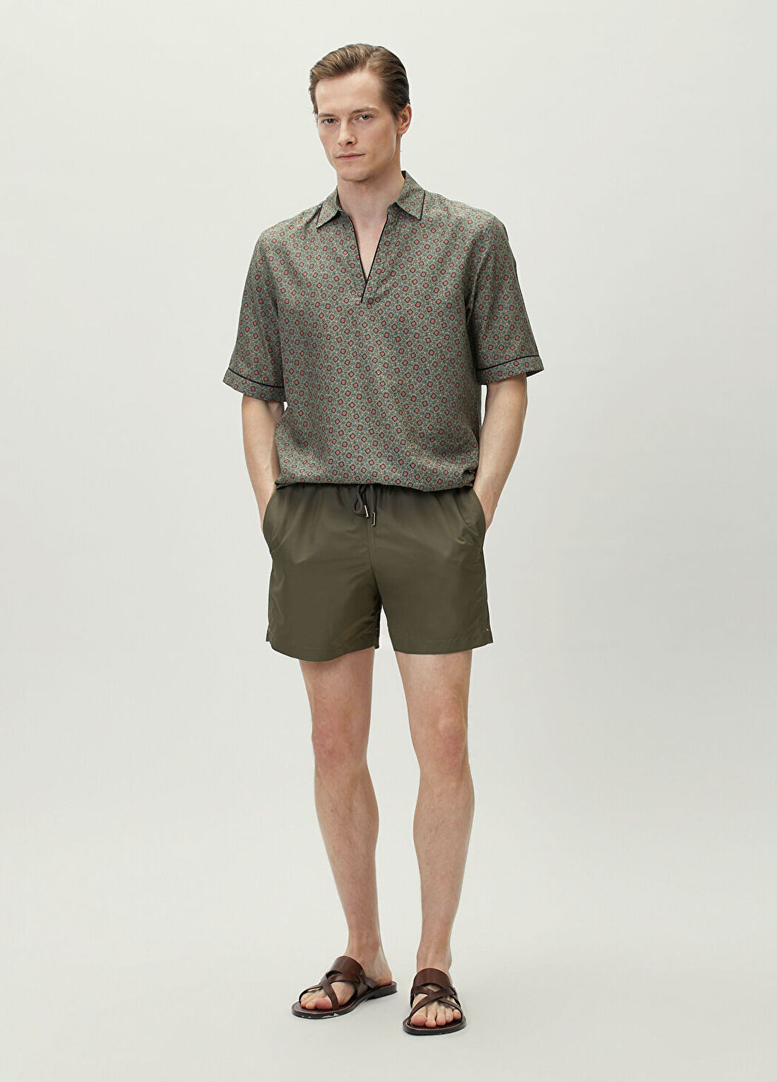Orlebar Brown Haki Relaxed Fit Mayo