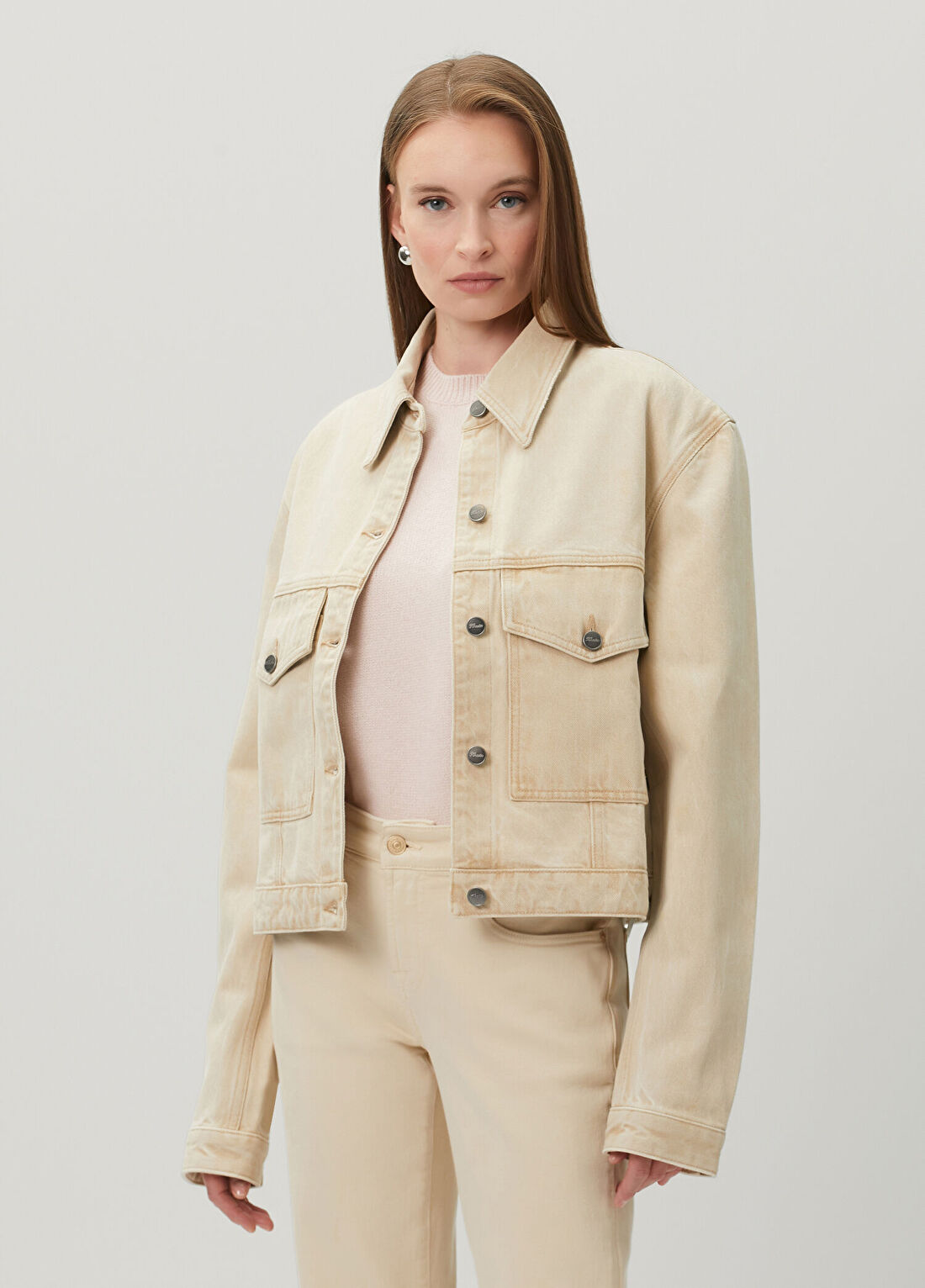 Khaite Tomer Bej Denim Ceket