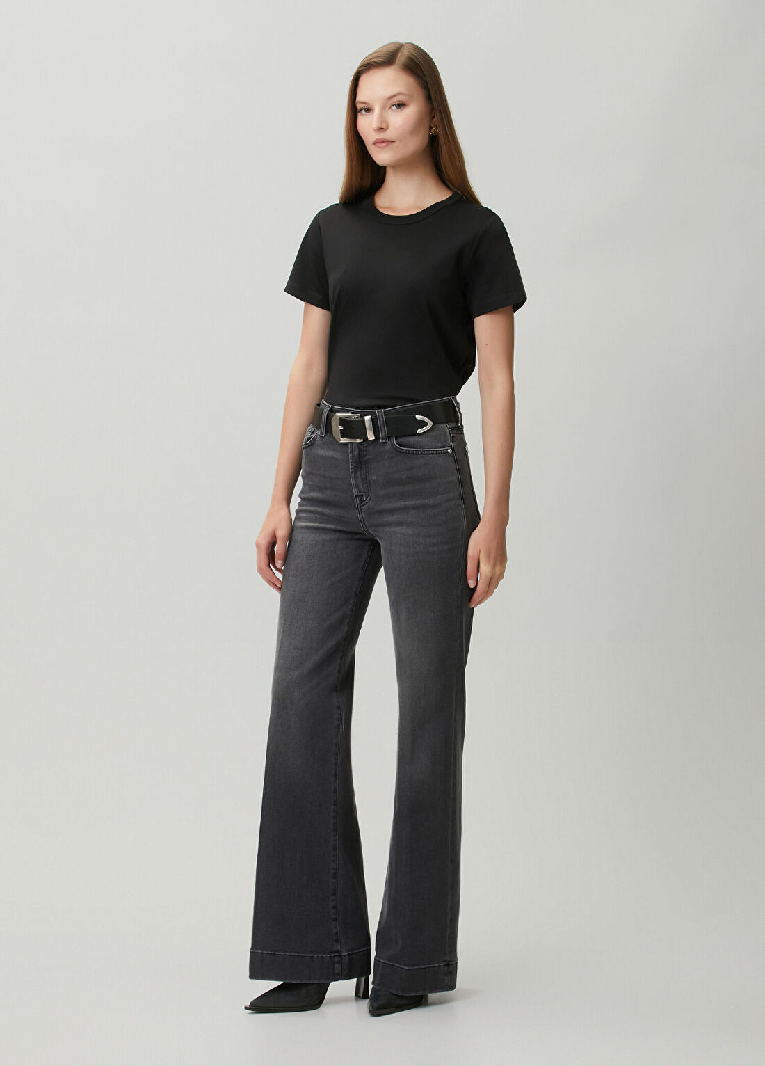7 For All Mankind Modern Dojo Gri Jean Pantolon