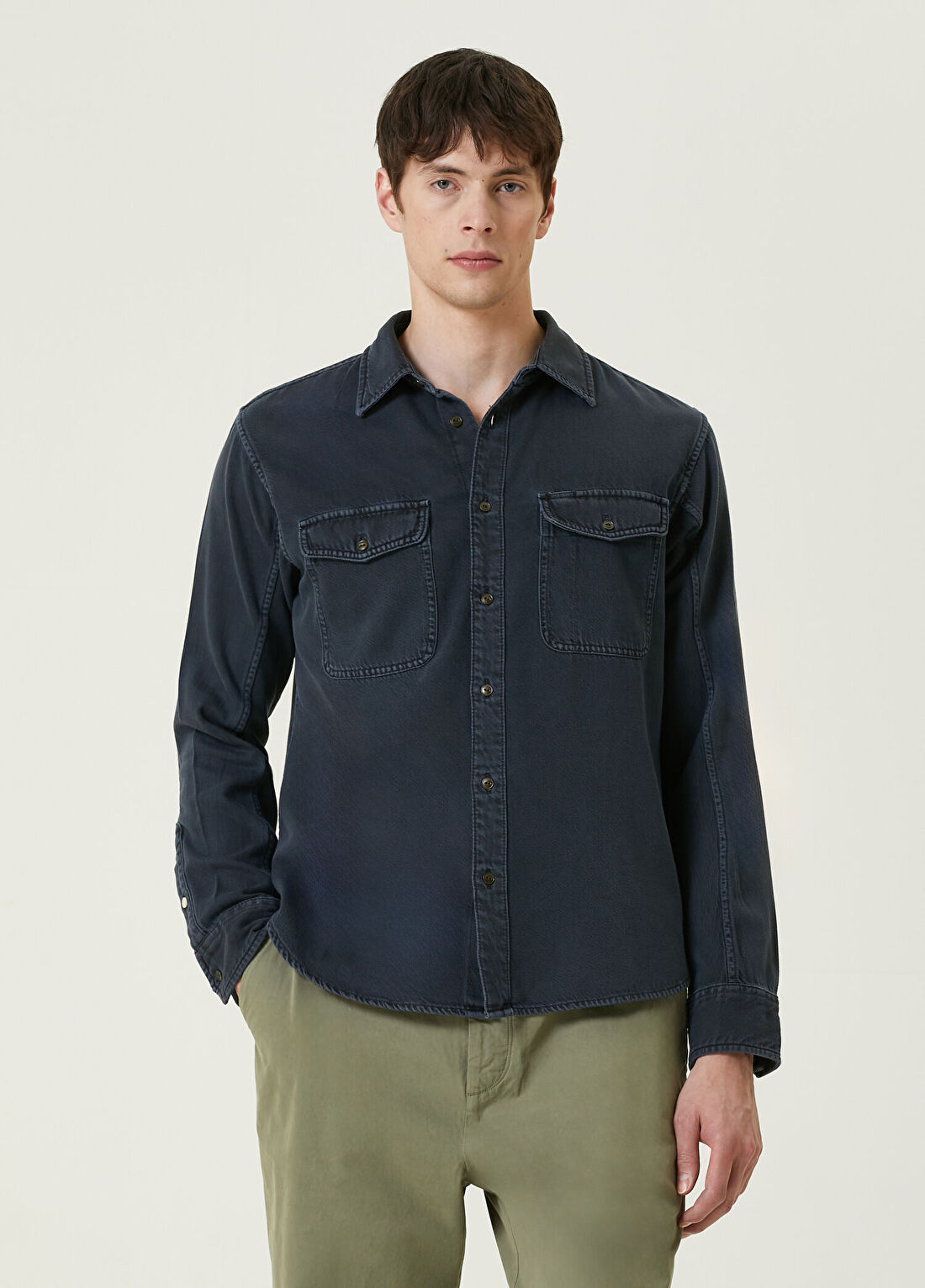 Rag&Bone Engineered Jack Siyah Denim Gömlek