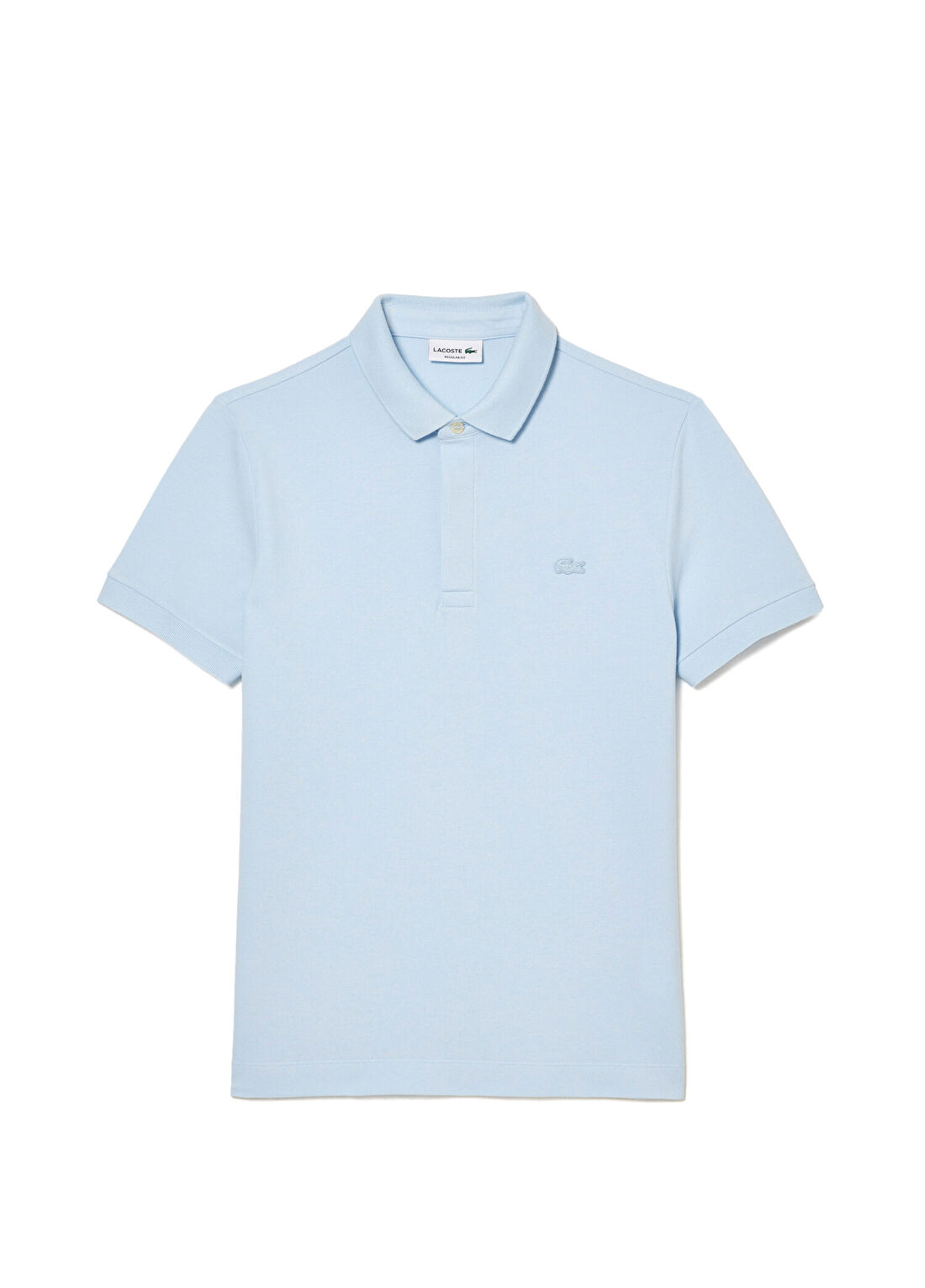 Lacoste Paris Açık Mavi Polo Yaka Regular Fit Kısa Kollu Erkek T-shirt görsel 4