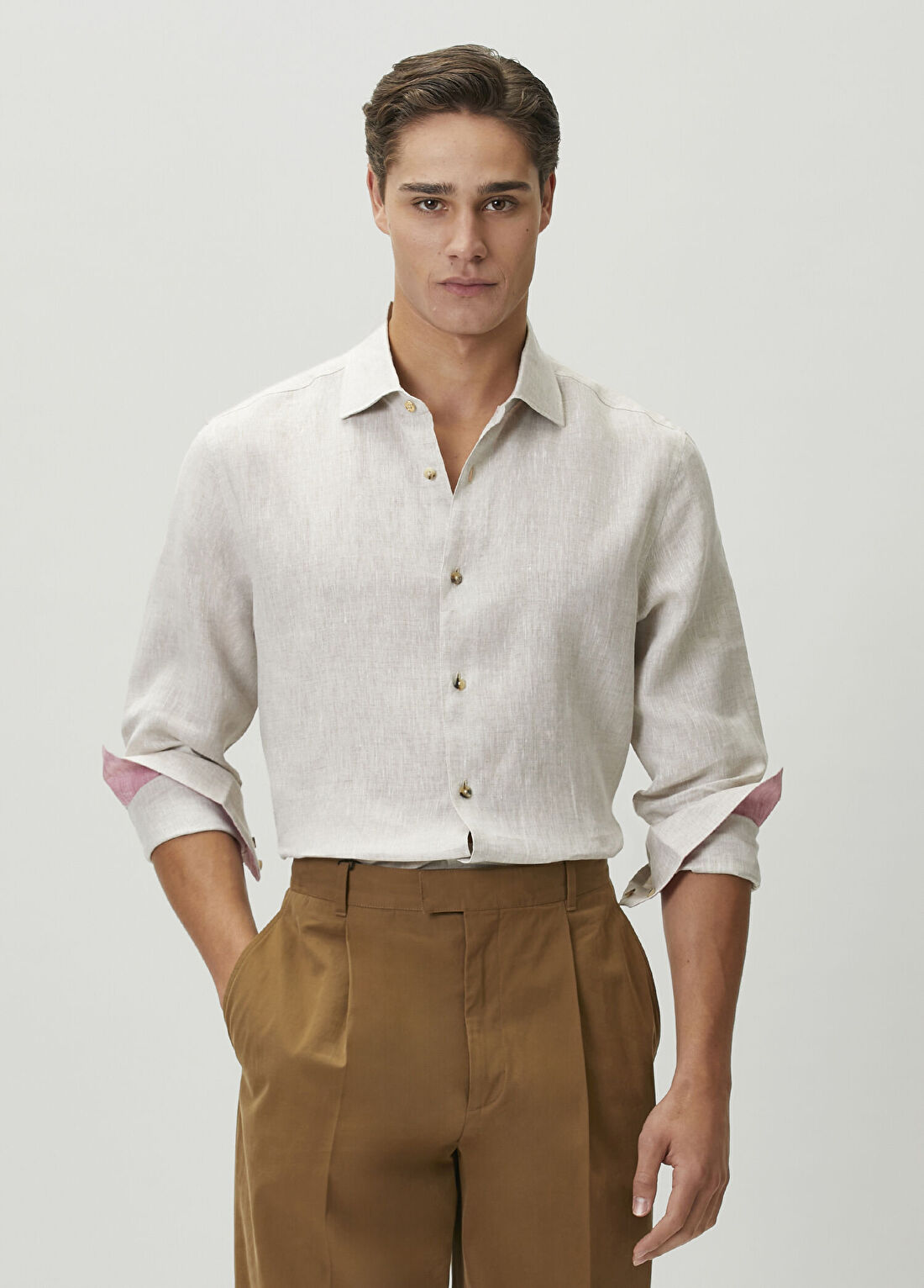 Paul Smith Bej Keten Gömlek
