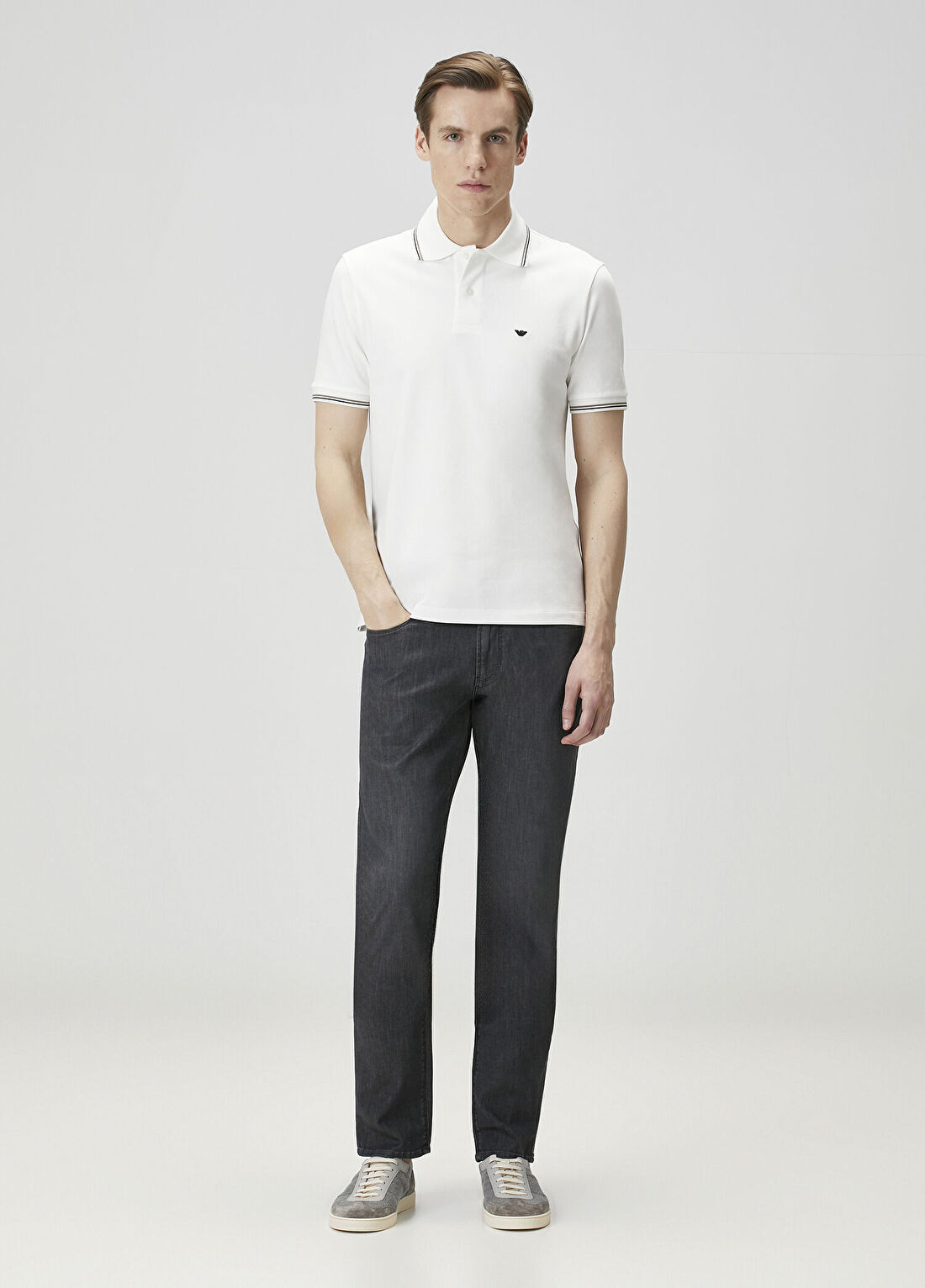 Emporio Armani Slim Fit J06 Gri Jean Pantolon