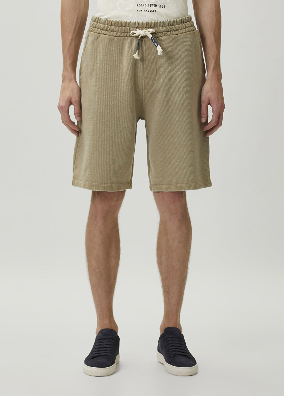 Guess Relaxed Fit Gri Terry Şort görsel 2