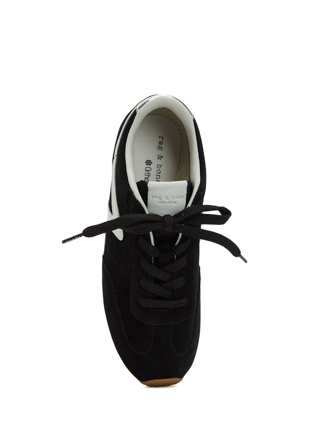 Rag&Bone Retro Siyah Beyaz Kadın Süet Sneaker görsel 4
