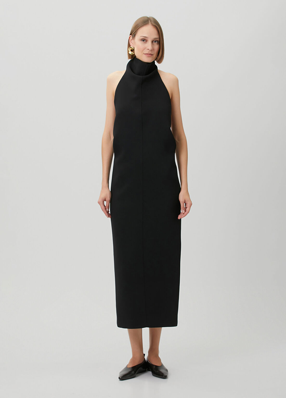 Khaite Roxanne Siyah Midi Elbise