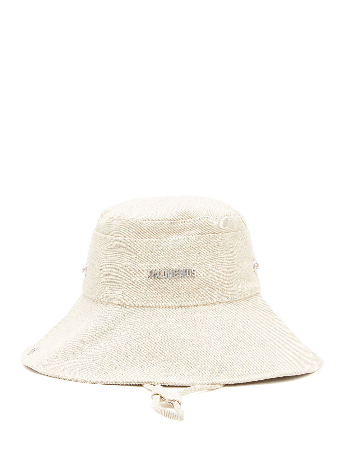 Jacquemus Beyaz Kadın Keten Şapka