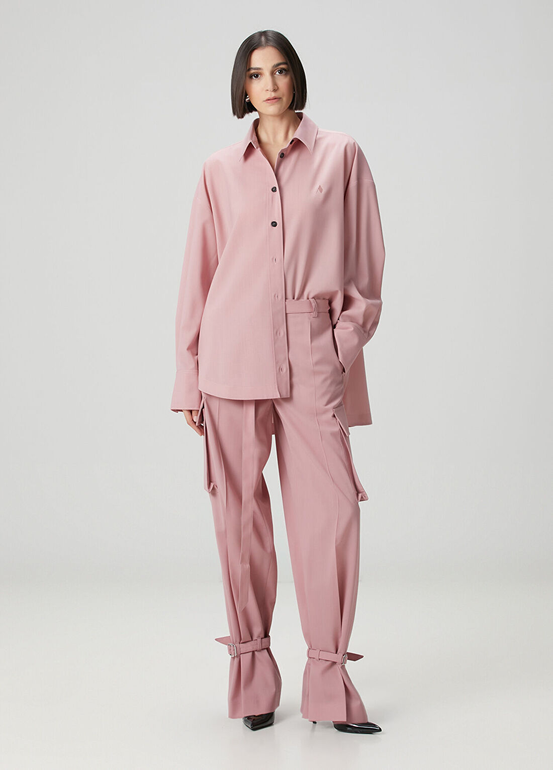 The Attico Pembe Kemerli Pantolon