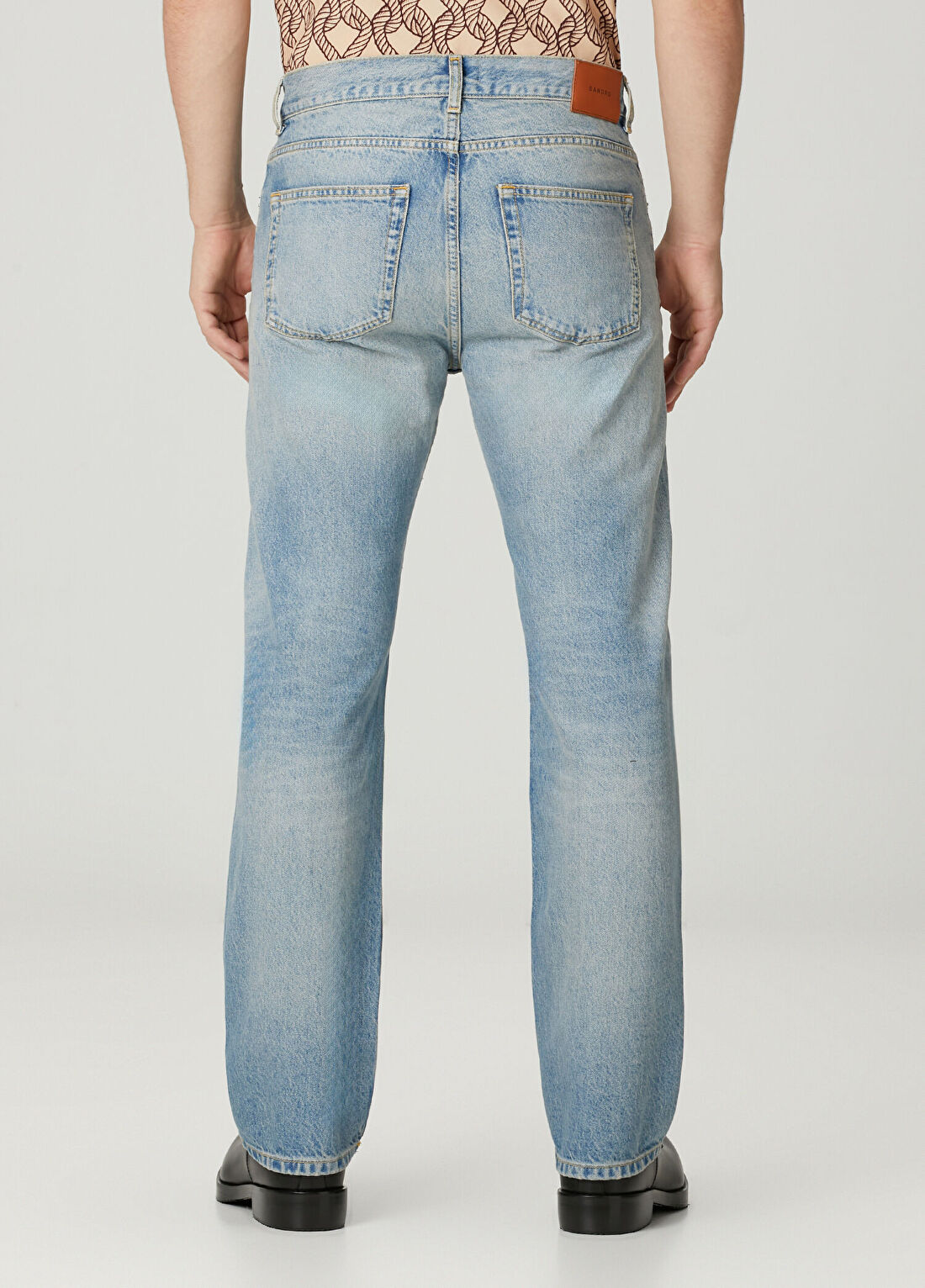 Sandro Regular Fit Mavi Jean Pantolon görsel 3