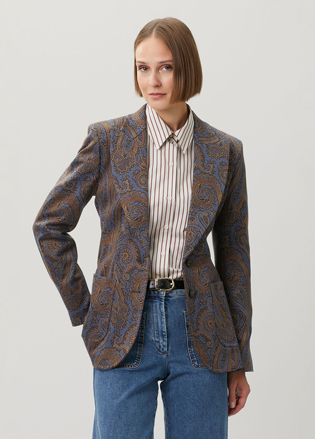 Etro Colorblocked Etnik Desenli Ceket
