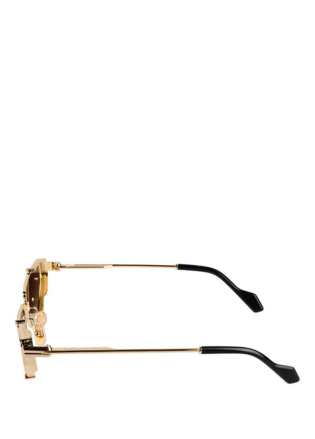 Original Vintage Sunglasses Twenties TW03 Gold-002 Altın Rengi Metal Unisex Güneş Gözlüğü görsel 3