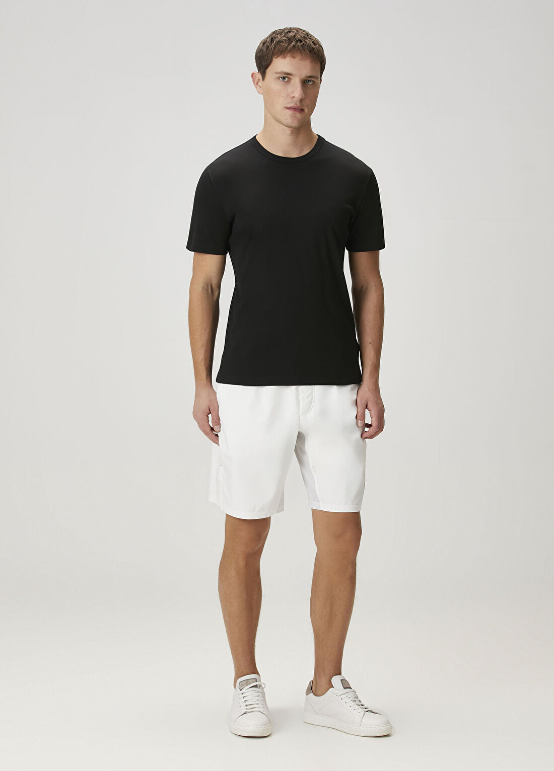 Brunello Cucinelli Siyah Basic T-shirt görsel 2
