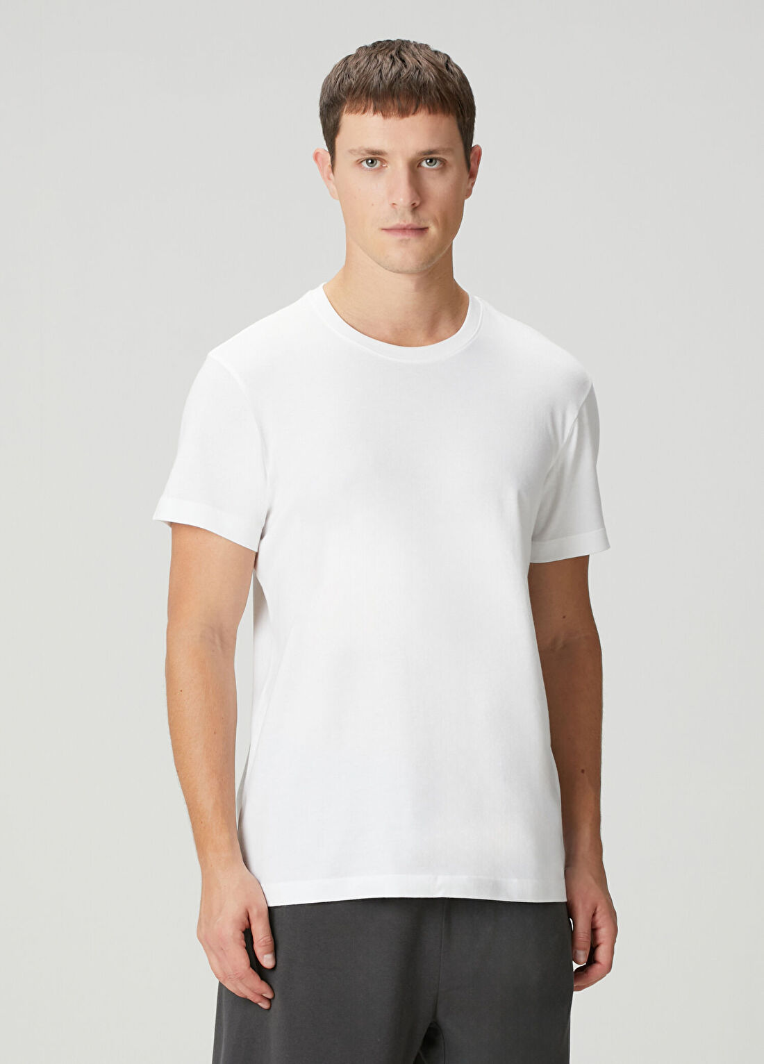 Skims Beyaz Basic T-shirt görsel 3
