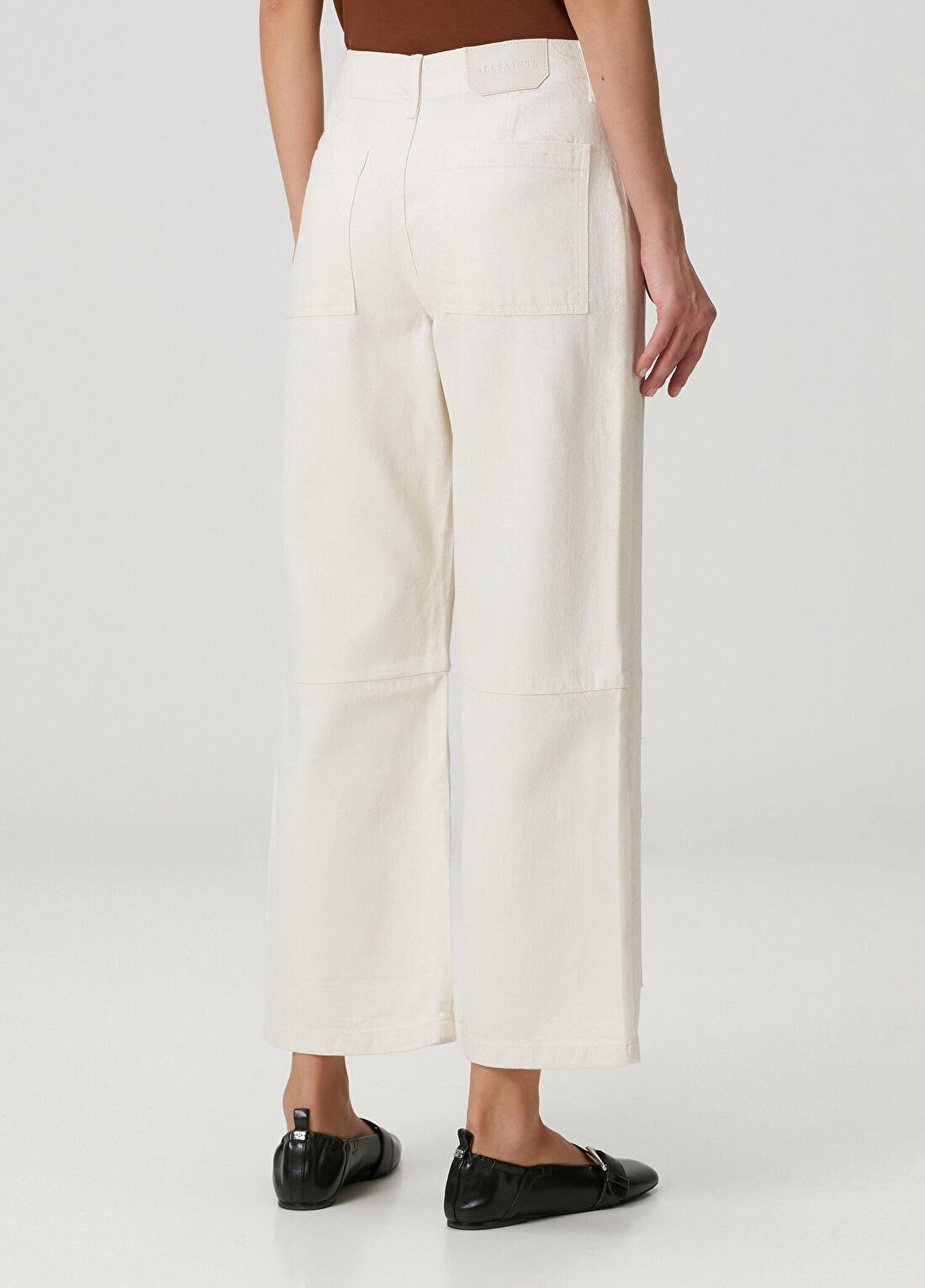 AllSaints Tay Carpenter Ekru Jean Pantolon görsel 4