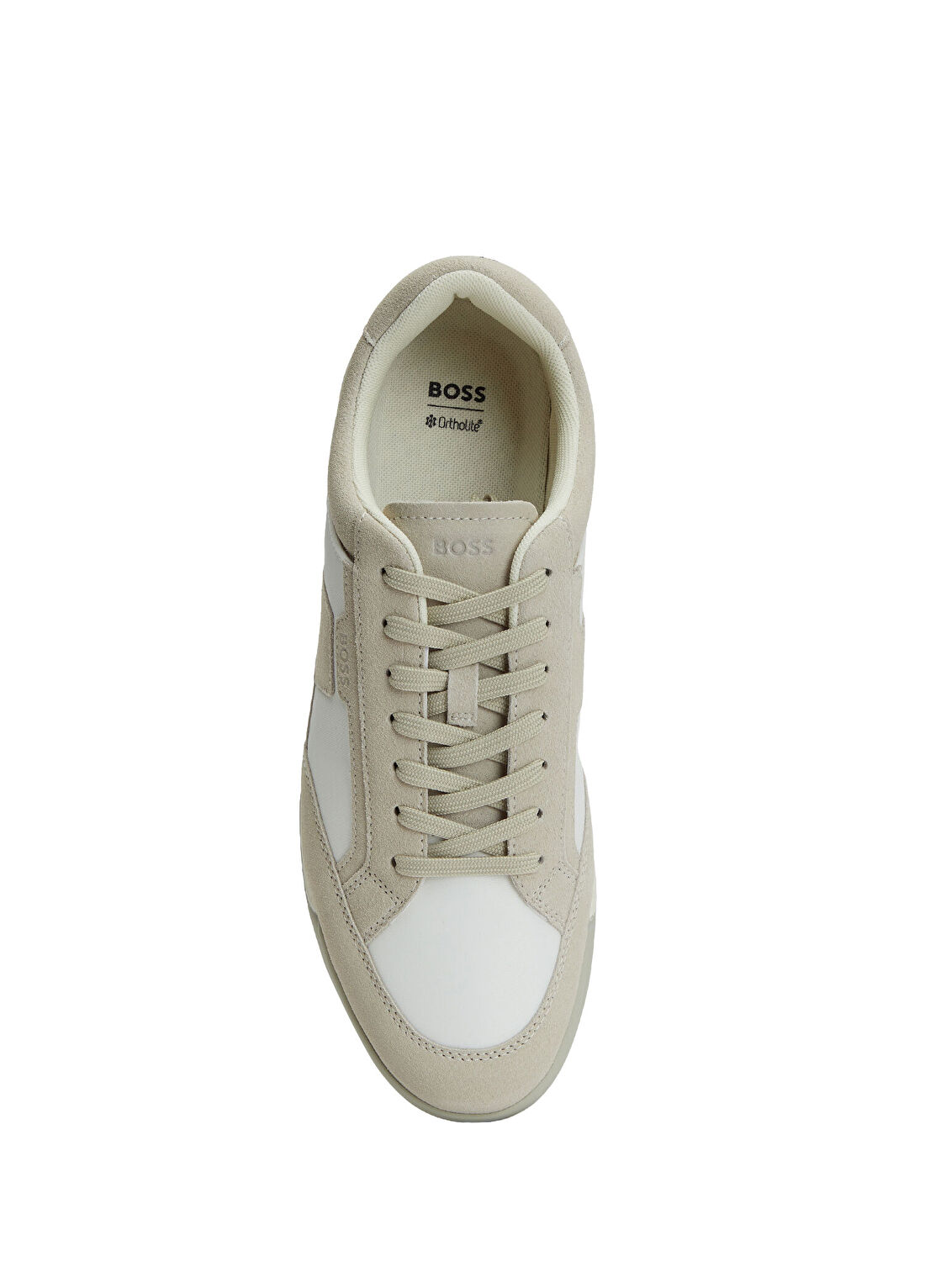 Boss Bej Erkek Deri Sneaker görsel 4