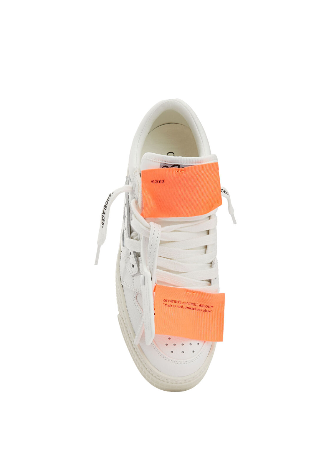 Off-White 3 0 Off Court Turuncu Beyaz Kadın Deri Sneaker görsel 4