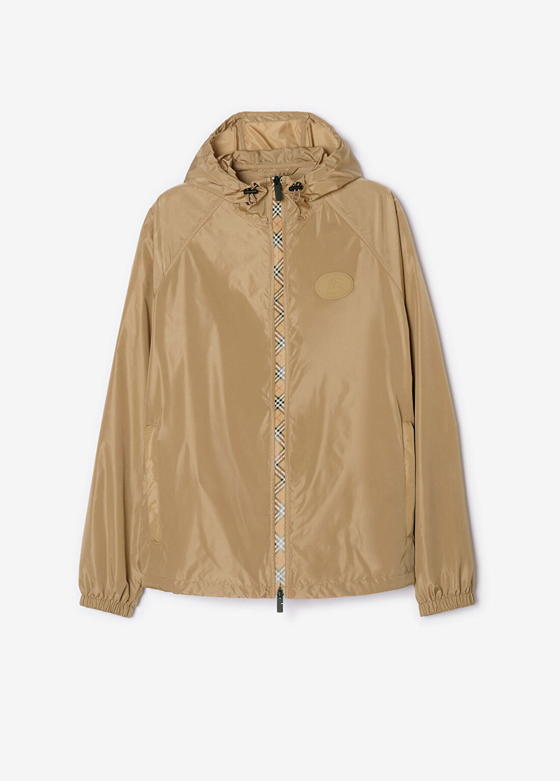 Burberry Clapton Bej Kapüşonlu Erkek Mont