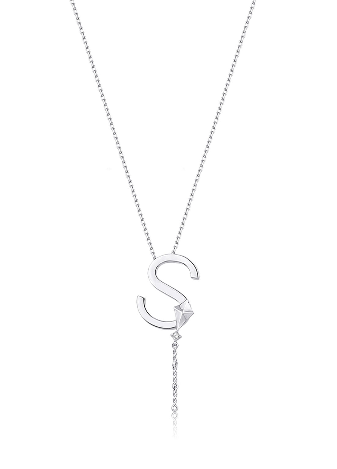 Bendis Design Deniz S Harfi Silver 925 Ayar Gümüş Kadın Kolye