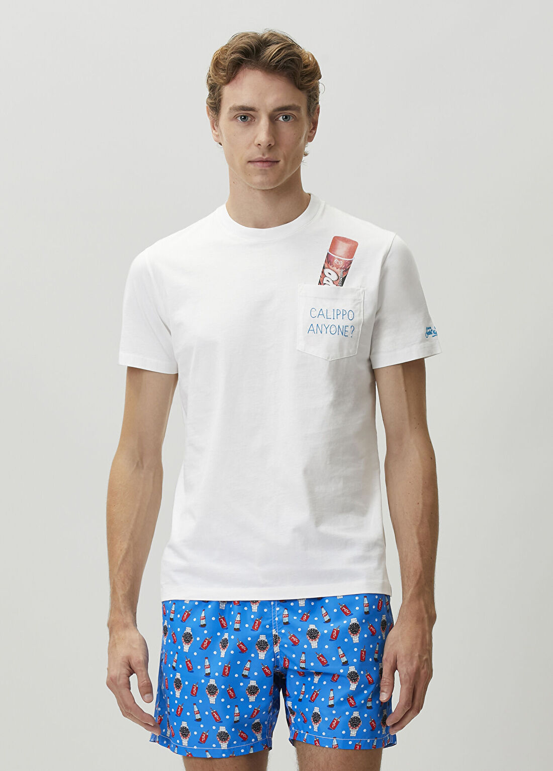 MC2 (Saint Barth) Beyaz Baskılı T-shirt