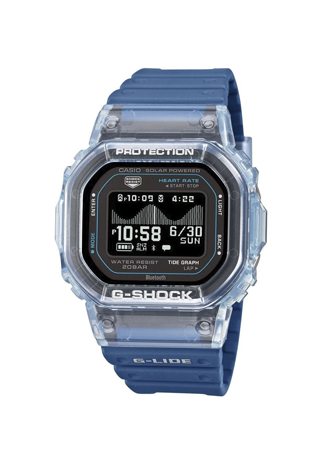 Casio GBX-H5600-2DR Mavi Silikon Erkek Kol Saati