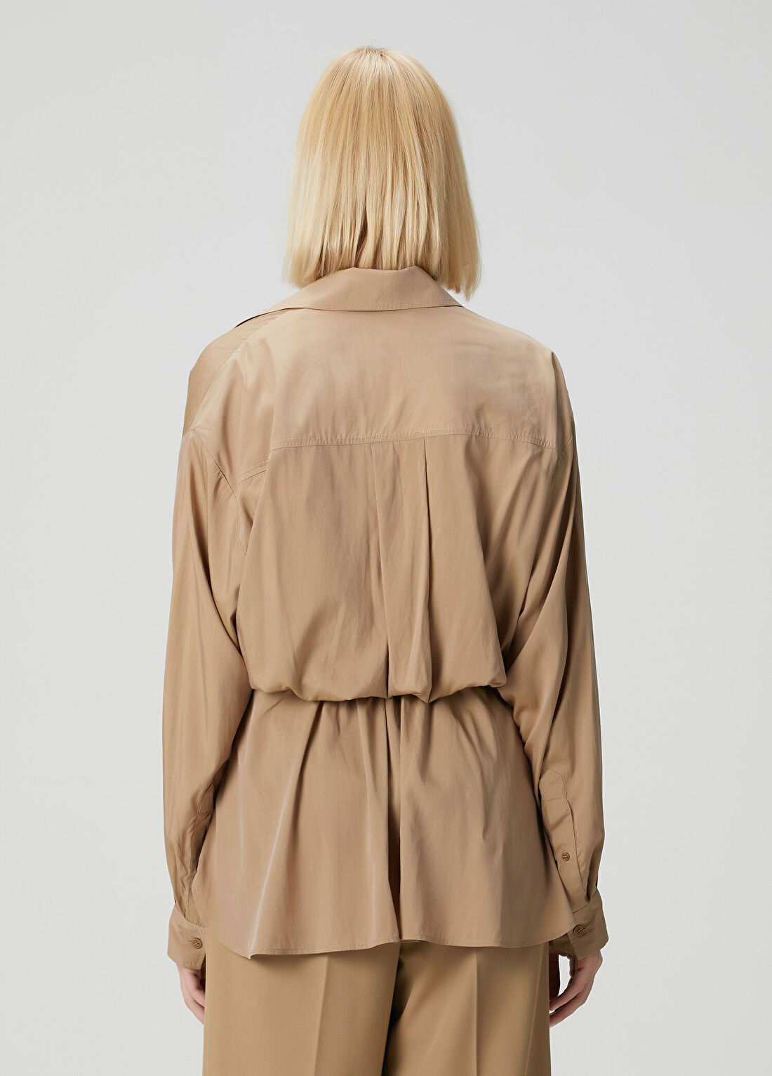 Isabel Marant Keren Haki Büzgülü Gömlek görsel 4