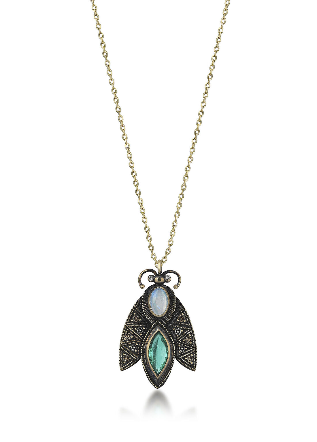 Gözde Atlı Jewellery Pırlanta Detaylı Kadın Altın Kolye