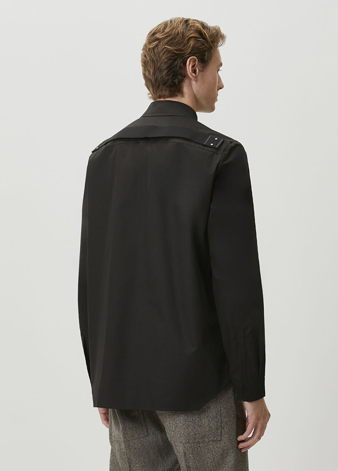 Rick Owens Siyah Gömlek görsel 4