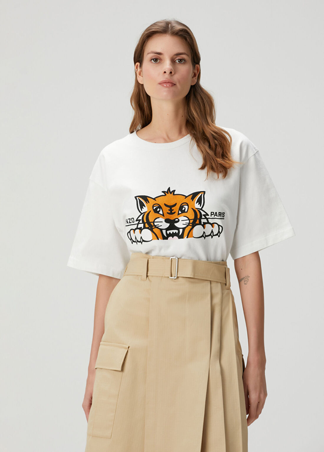 Kenzo Happy Tiger Beyaz T-shirt