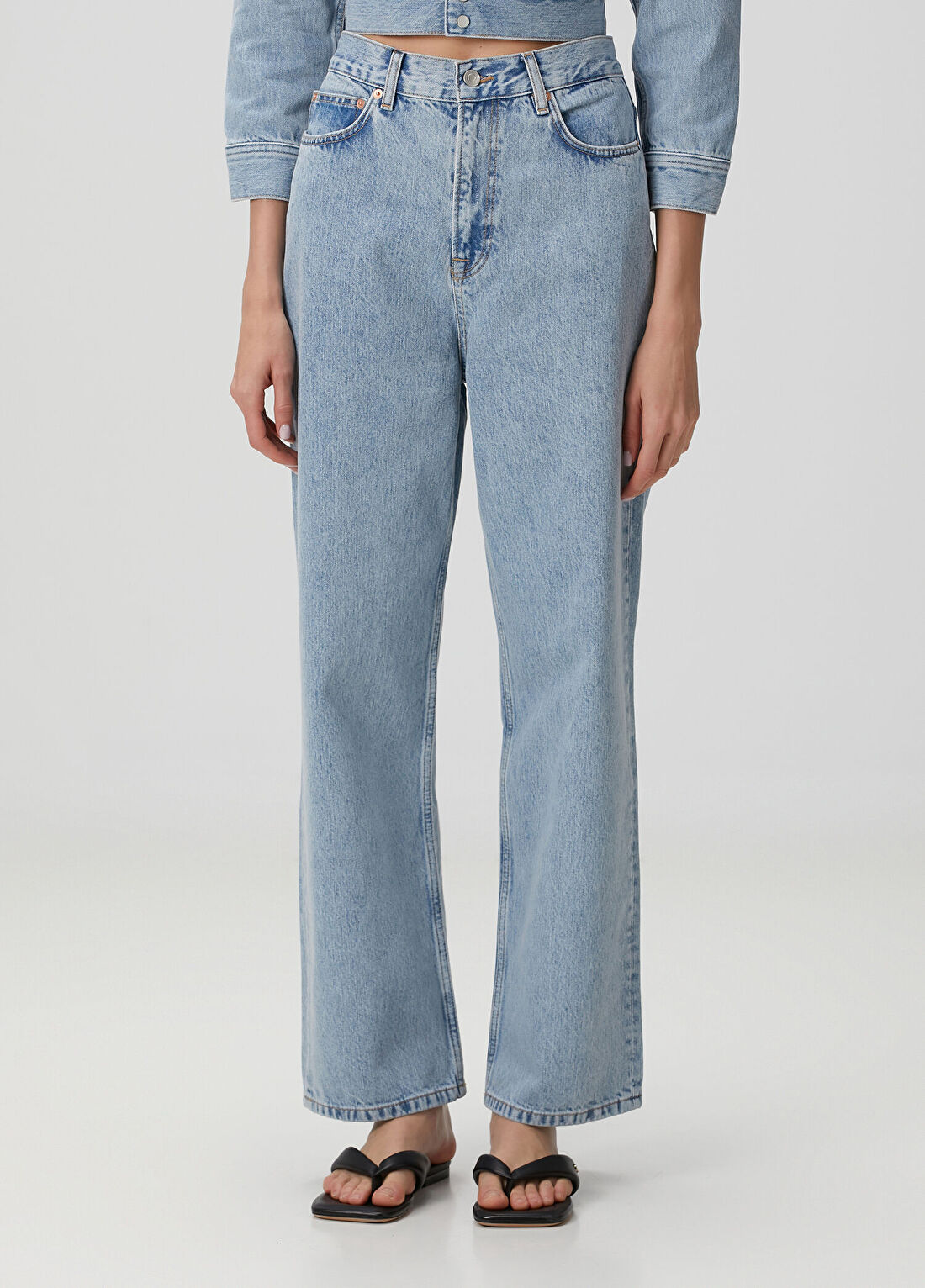 Wardrobe Nyc Mavi Low Rise Jean Pantolon görsel 2