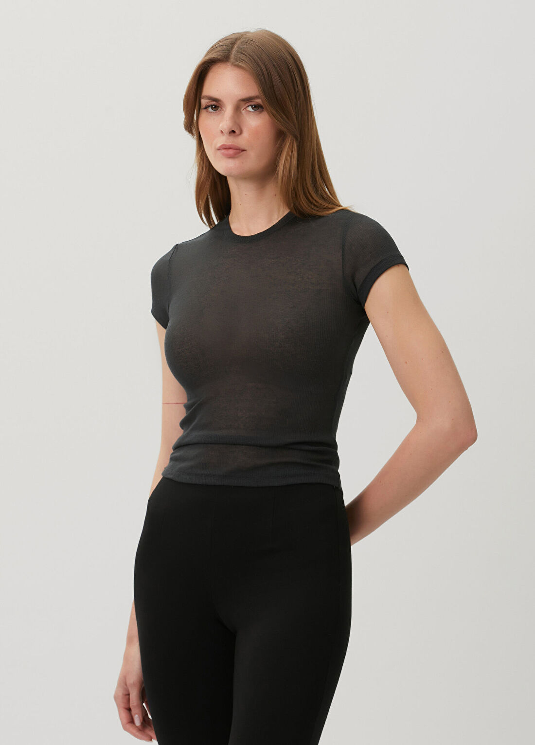 Skims Siyah T-shirt görsel 3