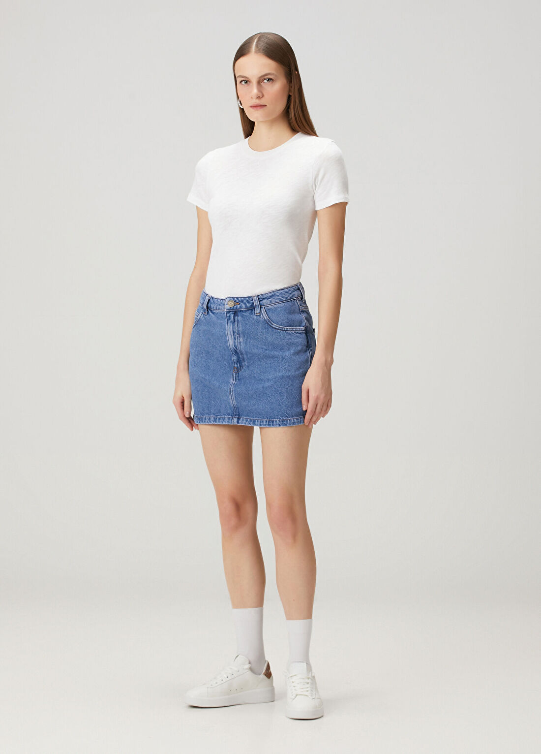 American Vintage Joybird Mavi Mini Denim Etek
