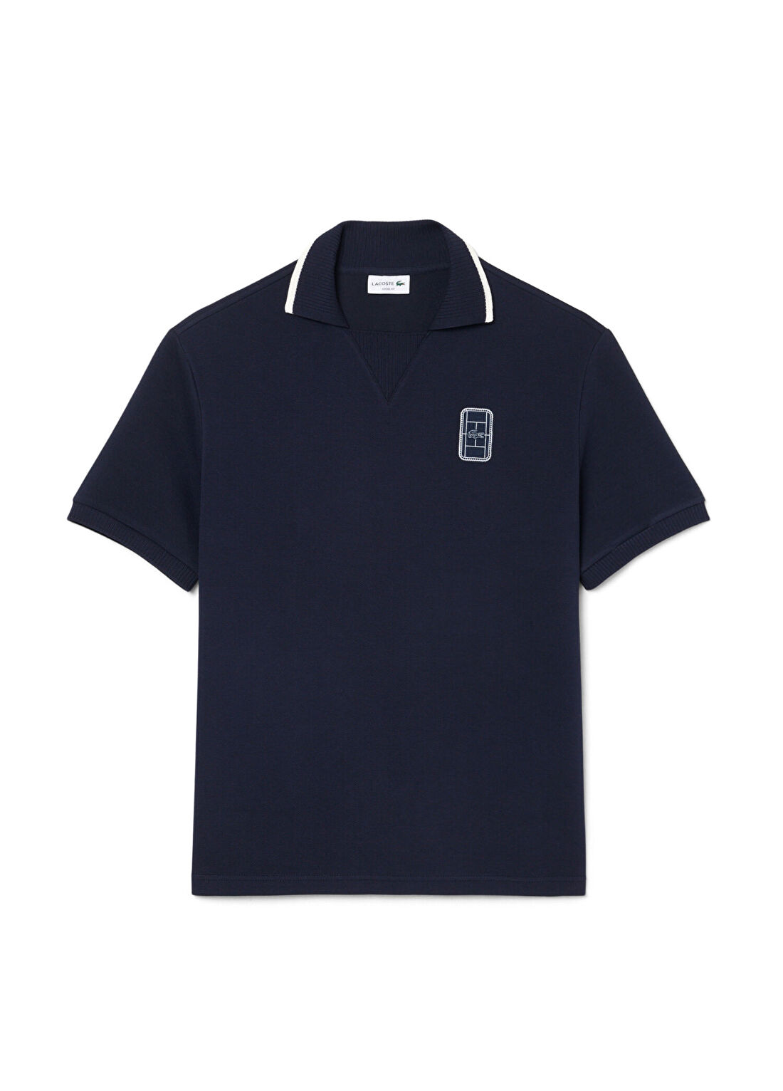 Lacoste Lacivert Loose Fit Polo Yaka Kısa Kollu Erkek T-Shirt görsel 4