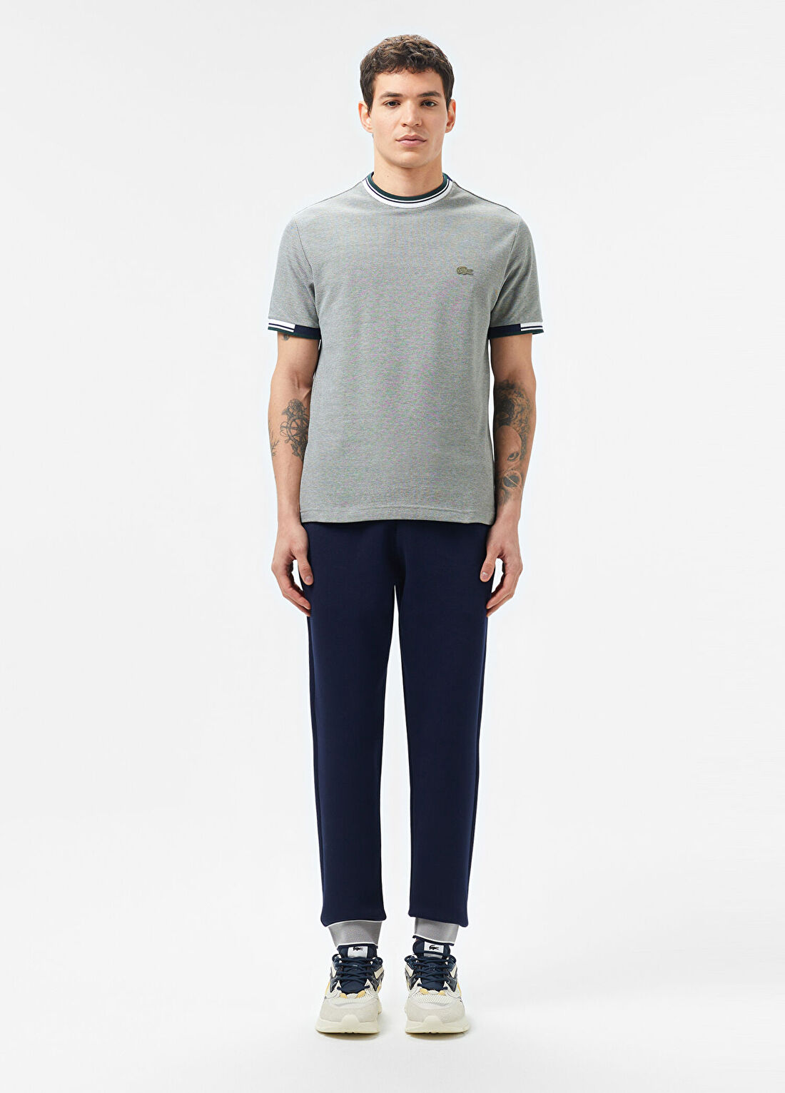 Lacoste Regular Fit Bisiklet Yaka Haki Erkek T-Shirt görsel 4