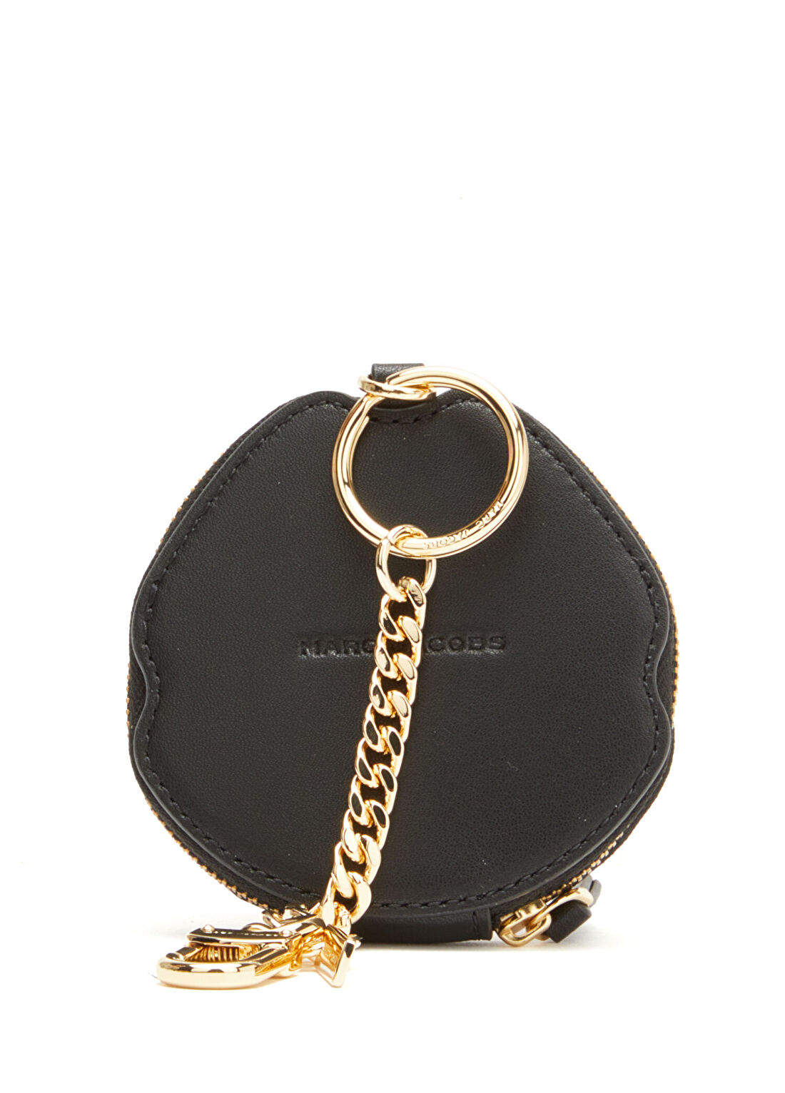 Marc Jacobs The Marc Lips Siyah Deri Çanta Aksesuarı görsel 2