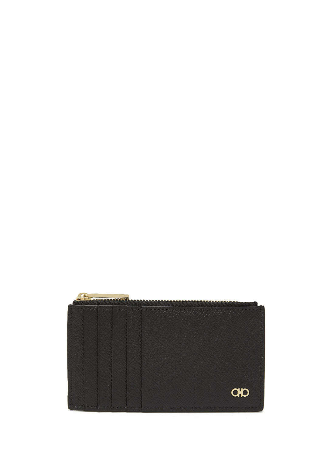 Ferragamo Siyah Logo Detaylı Erkek Deri Kartlık