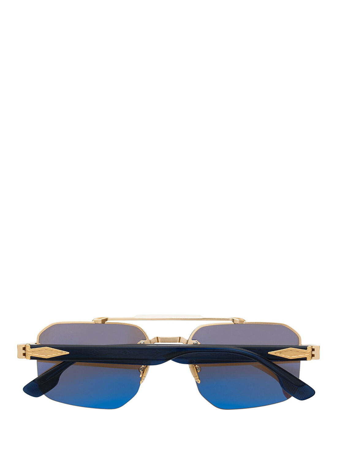 Unique Design Milano The Bright Altın Lacivert Unisex Güneş Gözlüğü görsel 3