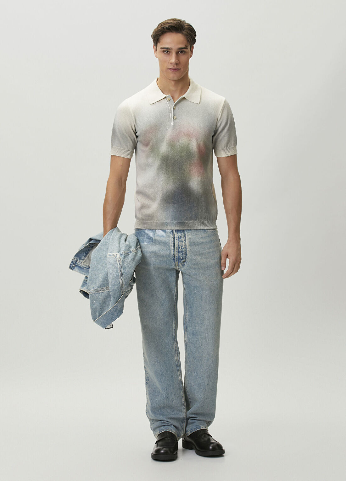 Maison Margiela Colorblocked Desenli Polo Triko görsel 2