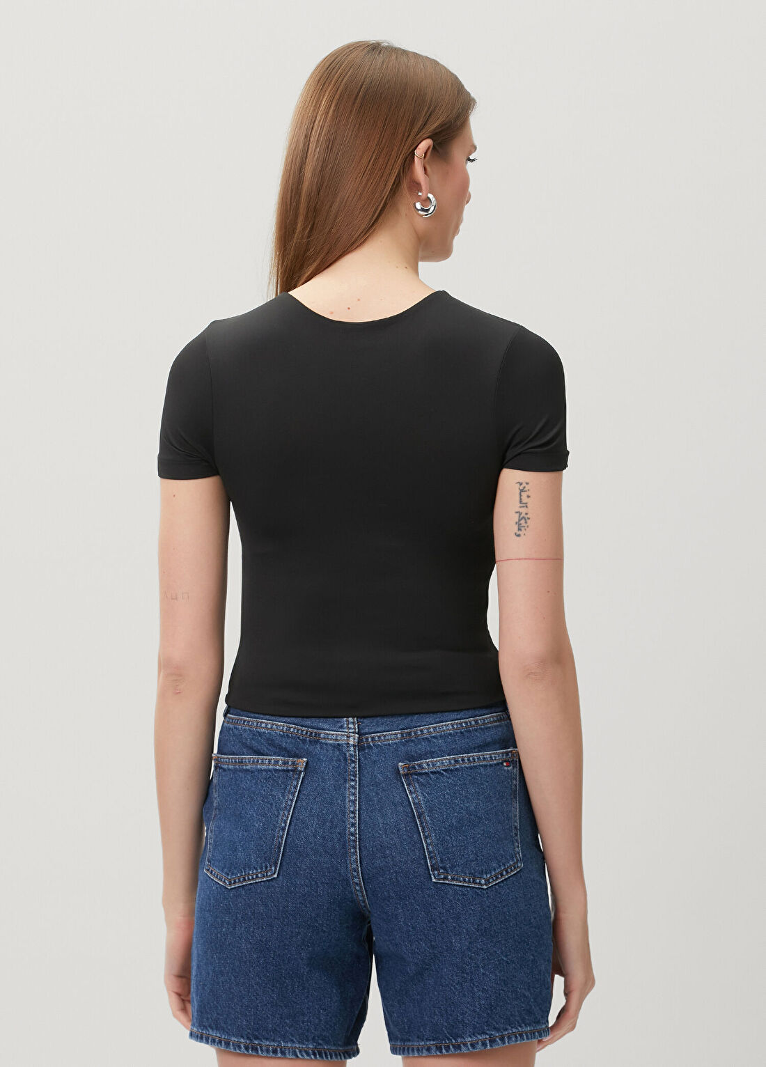 Tommy Jeans Siyah T-shirt görsel 4