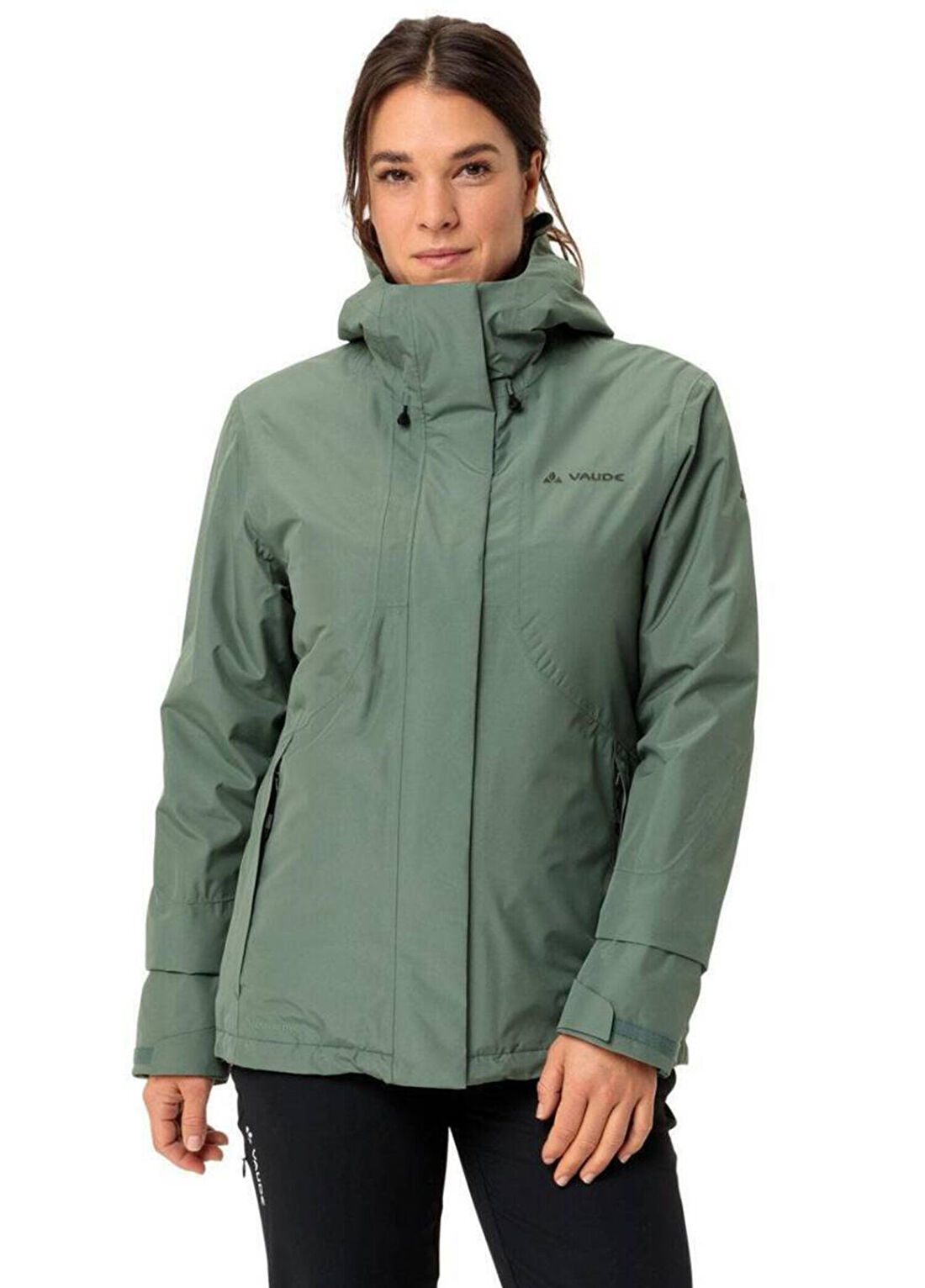 Vaude Rosemoor Padded Winter Yeşil Kapüşonlu Kadın Mont görsel 3