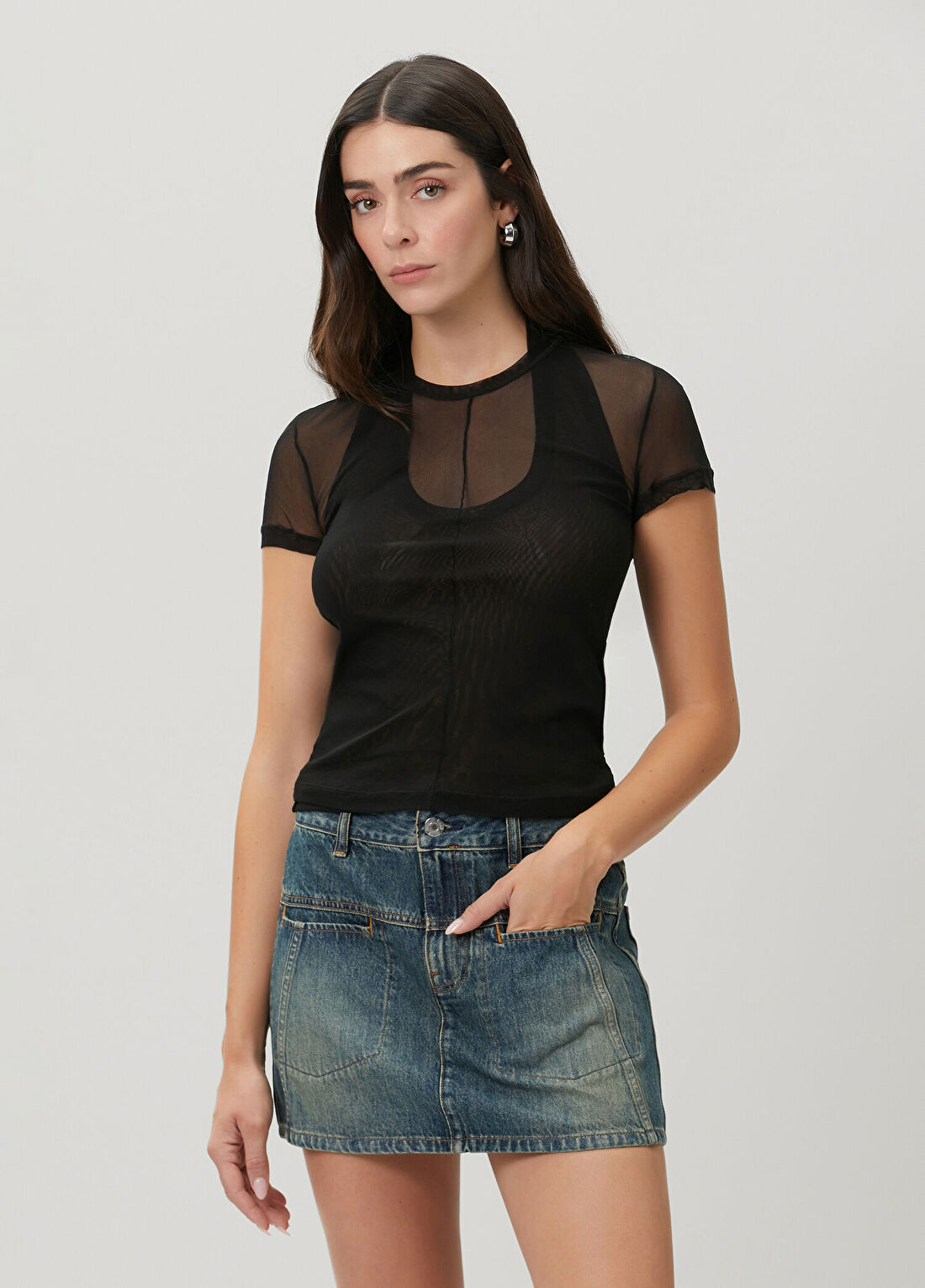 Helmut Lang Siyah Katmanlı Bluz