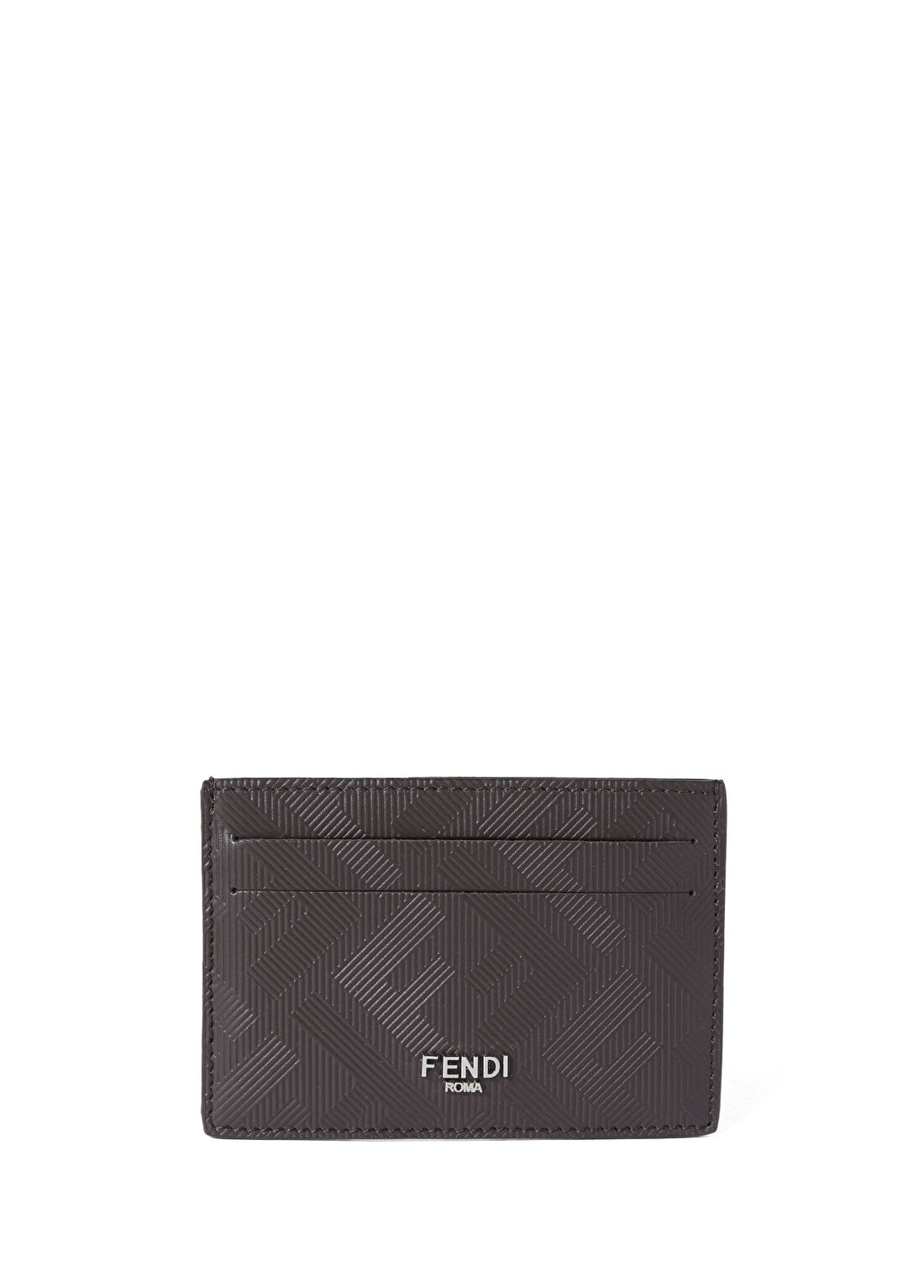 Fendi Kahverengi Logo Desenli Erkek Deri Kartlık