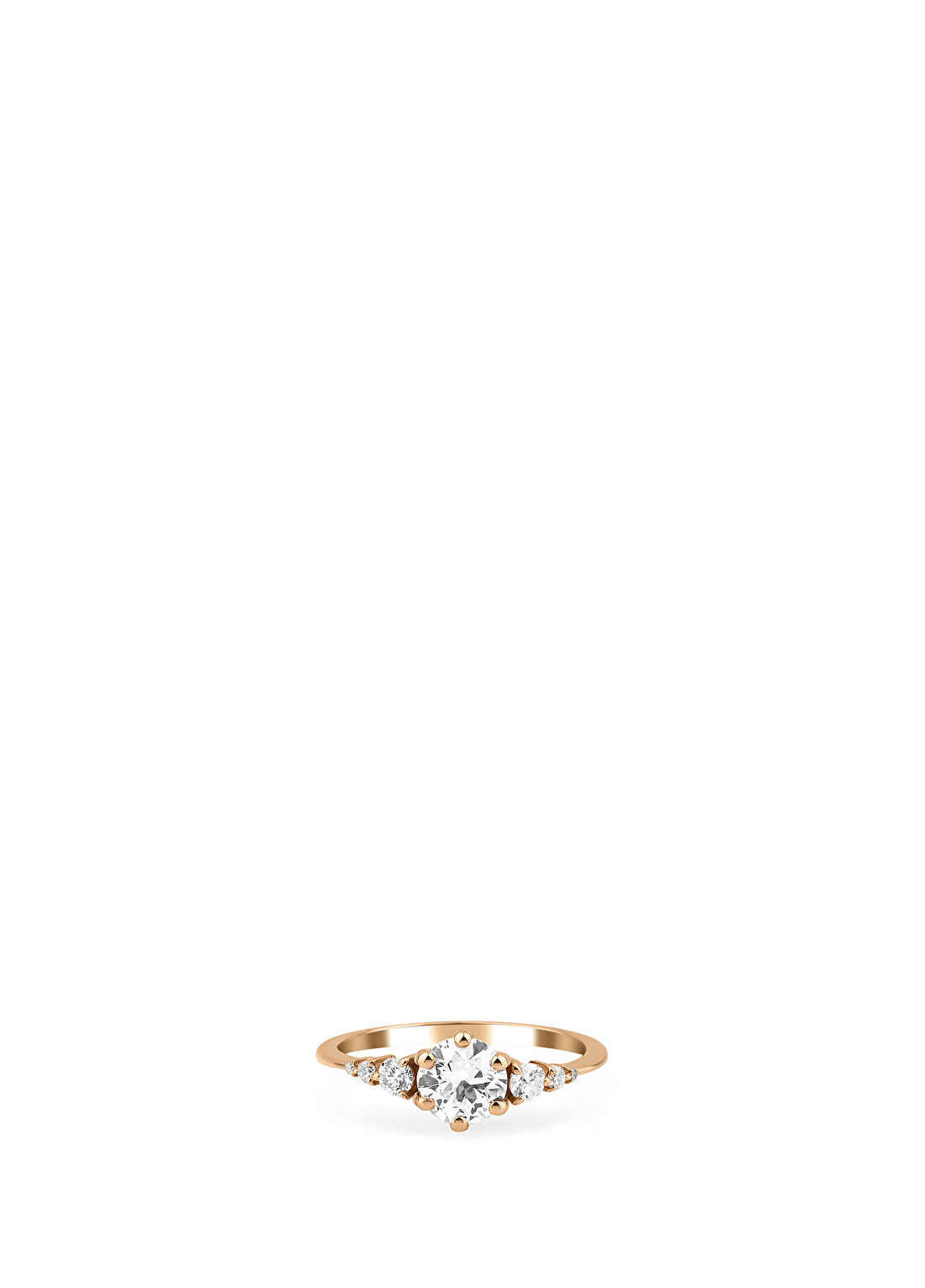Mov Diamond Eien Pırlanta Taşlı 14 Ayar Altın Tek Taş Kadın Yüzük