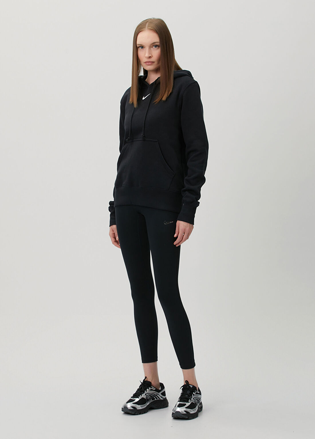 Nike Phoenix Fleece Siyah Kapüşonlu Sweatshirt görsel 2