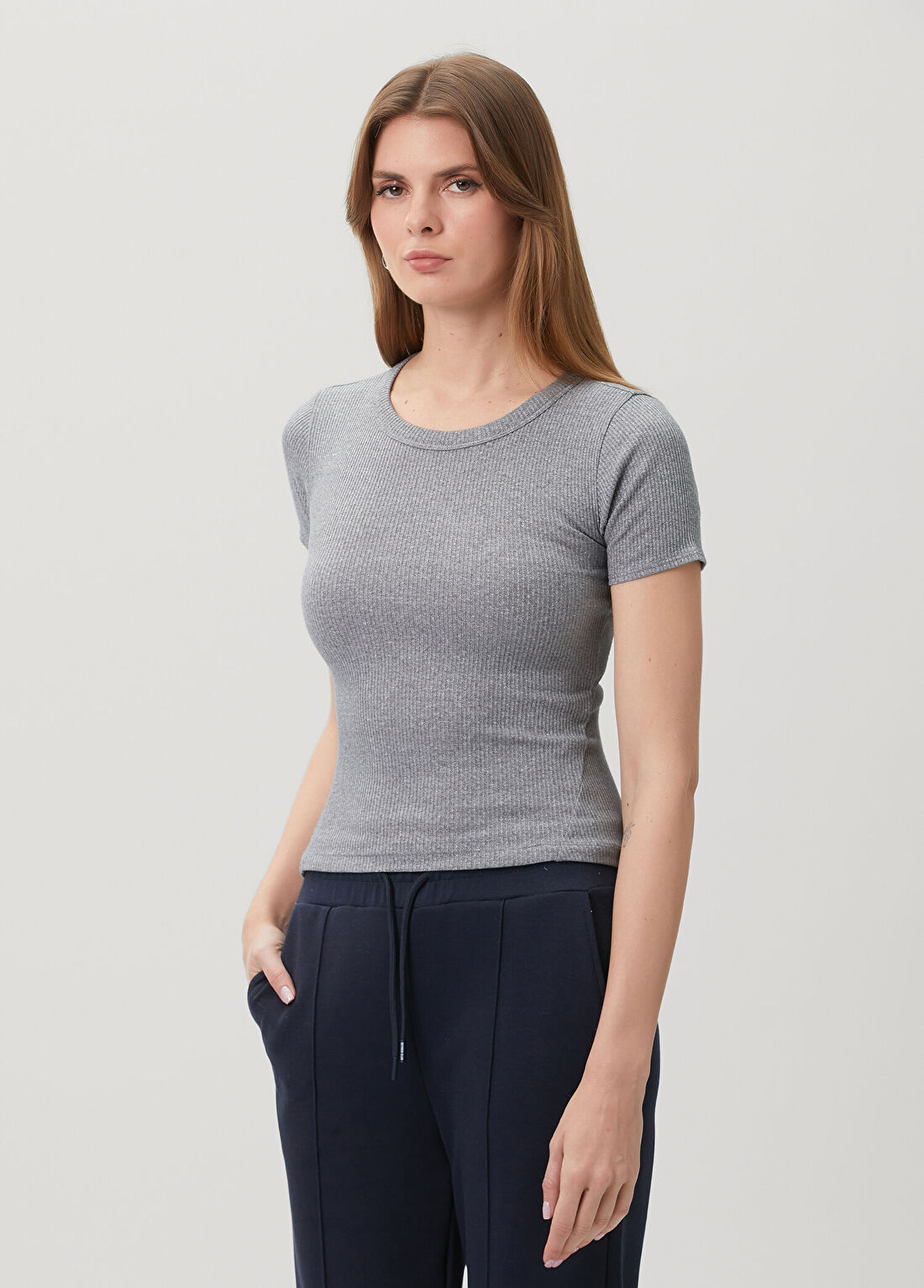 Rag&Bone Essential Gri T-shirt görsel 3