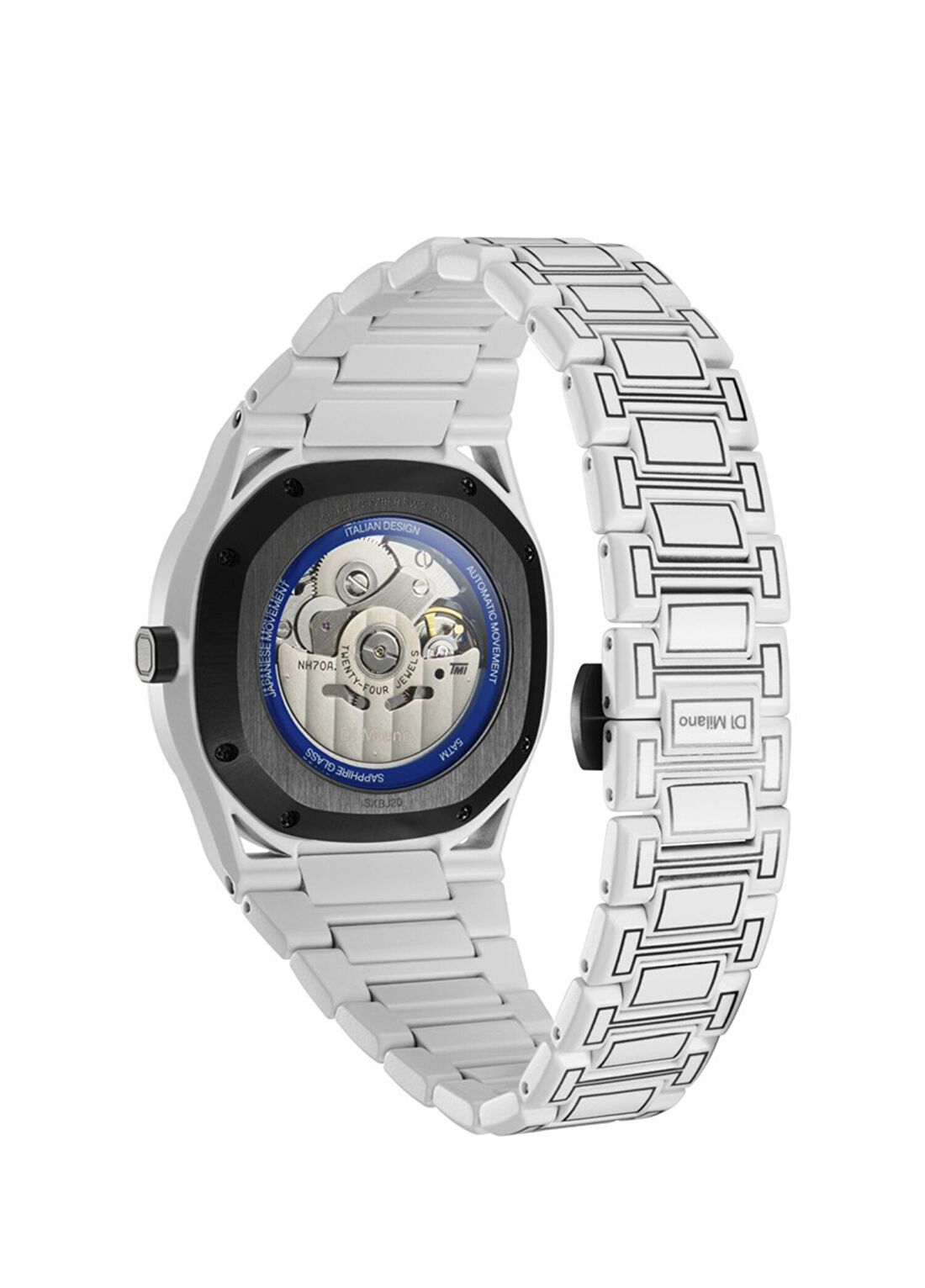 D1 Milano Skeleton White Sketch SKBJ20 Metal Erkek Kol Saati görsel 4