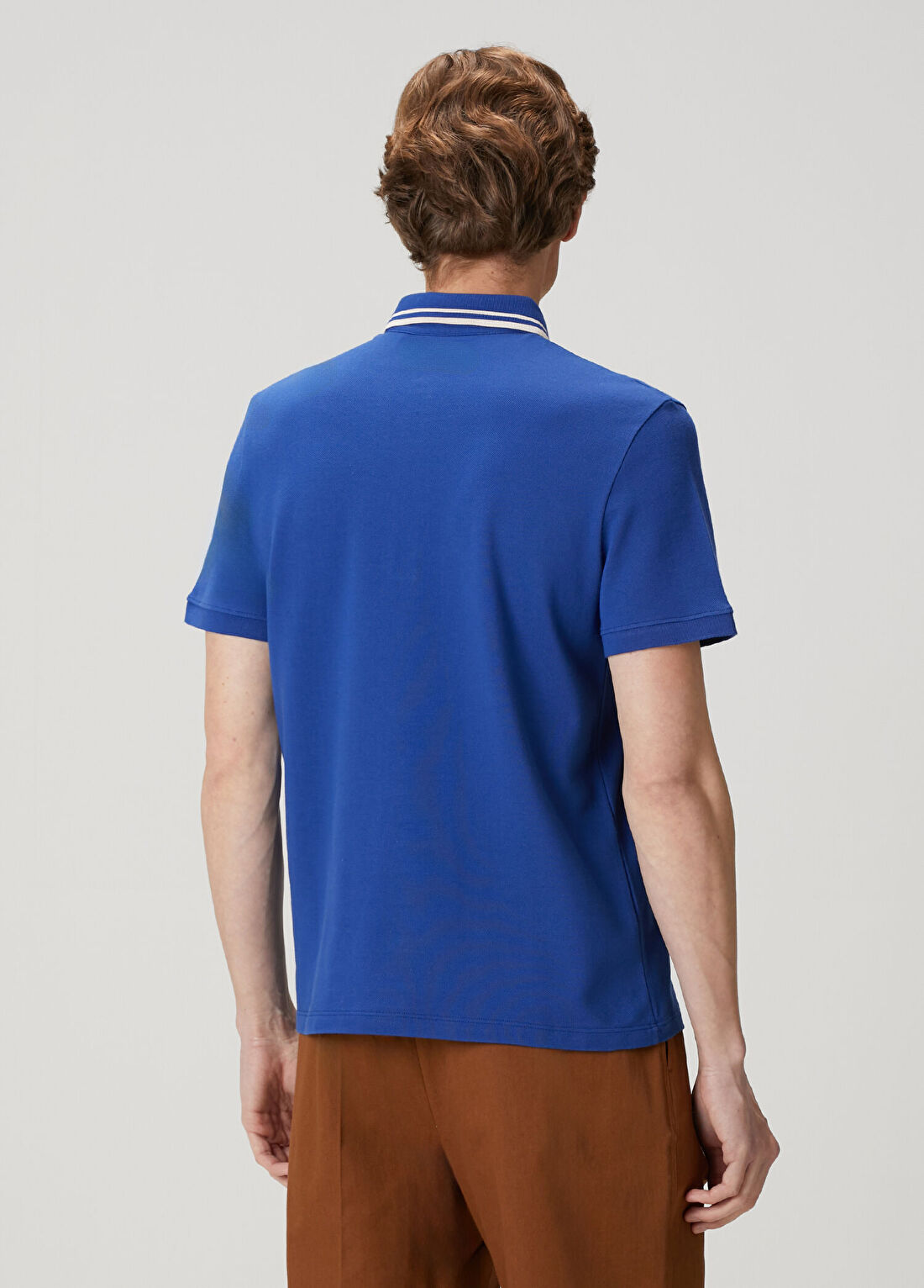 Valentino Mavi Polo Yaka T-shirt görsel 4