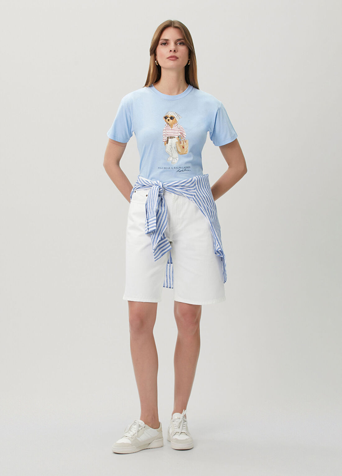 Polo Ralph Lauren Beyaz Denim Şort
