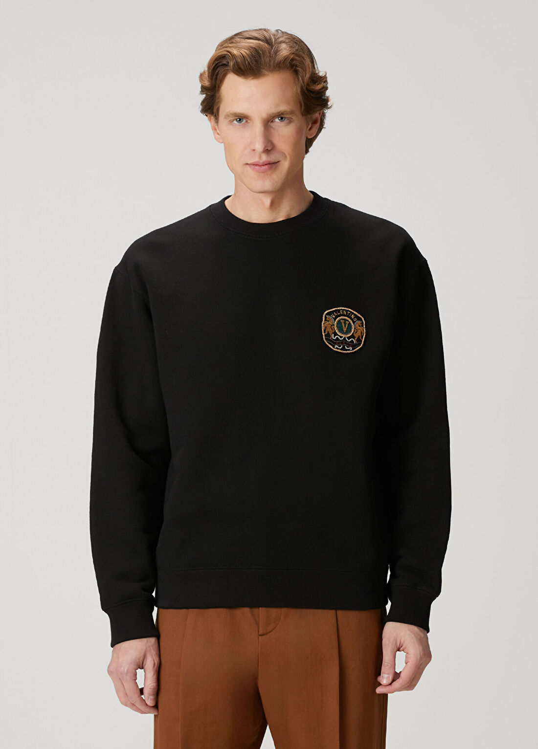 Valentino Siyah Logo Detaylı Sweatshirt