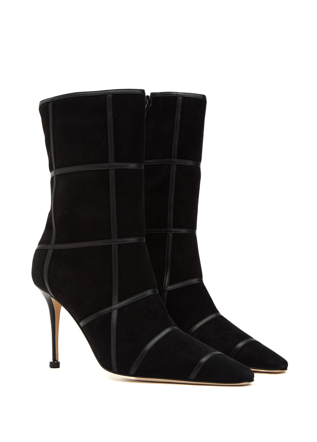 Manolo Blahnik Trulonapla Siyah Kadın Süet Bot görsel 2