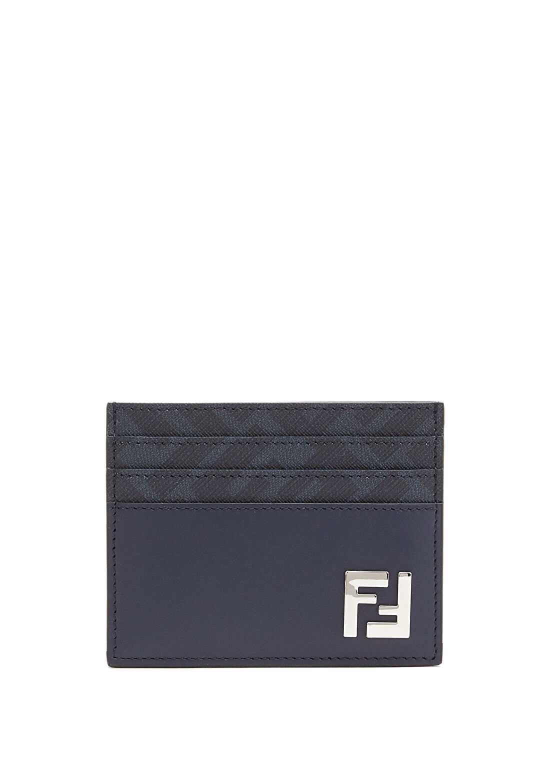Fendi Lacivert Logolu Erkek Deri Kartlık